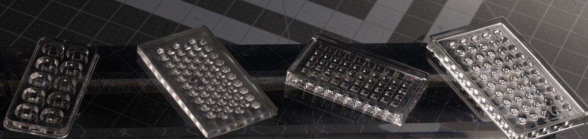 Clear silicone mold trays with varied cavity textures